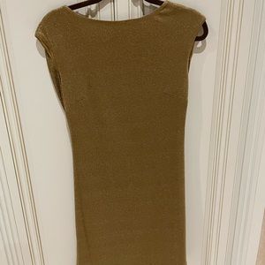 BCBGmaxAzria gold backless dress